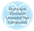 Electrolysis Eliminates unwanted hair permanently logo